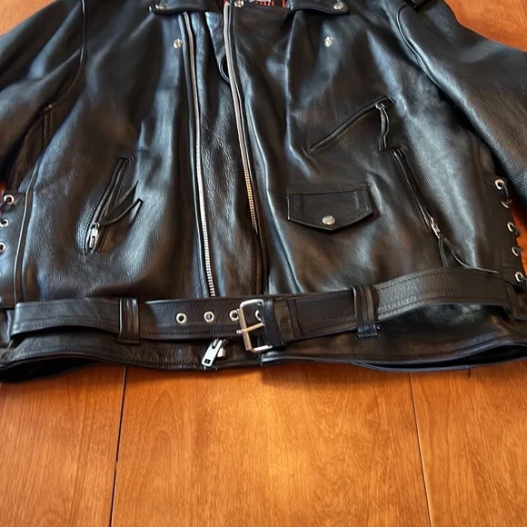 🏍HP!⭐️EUC black Interstate Leather jacket Zip front. 4 front/2 interior pockets - Picture 7 of 14